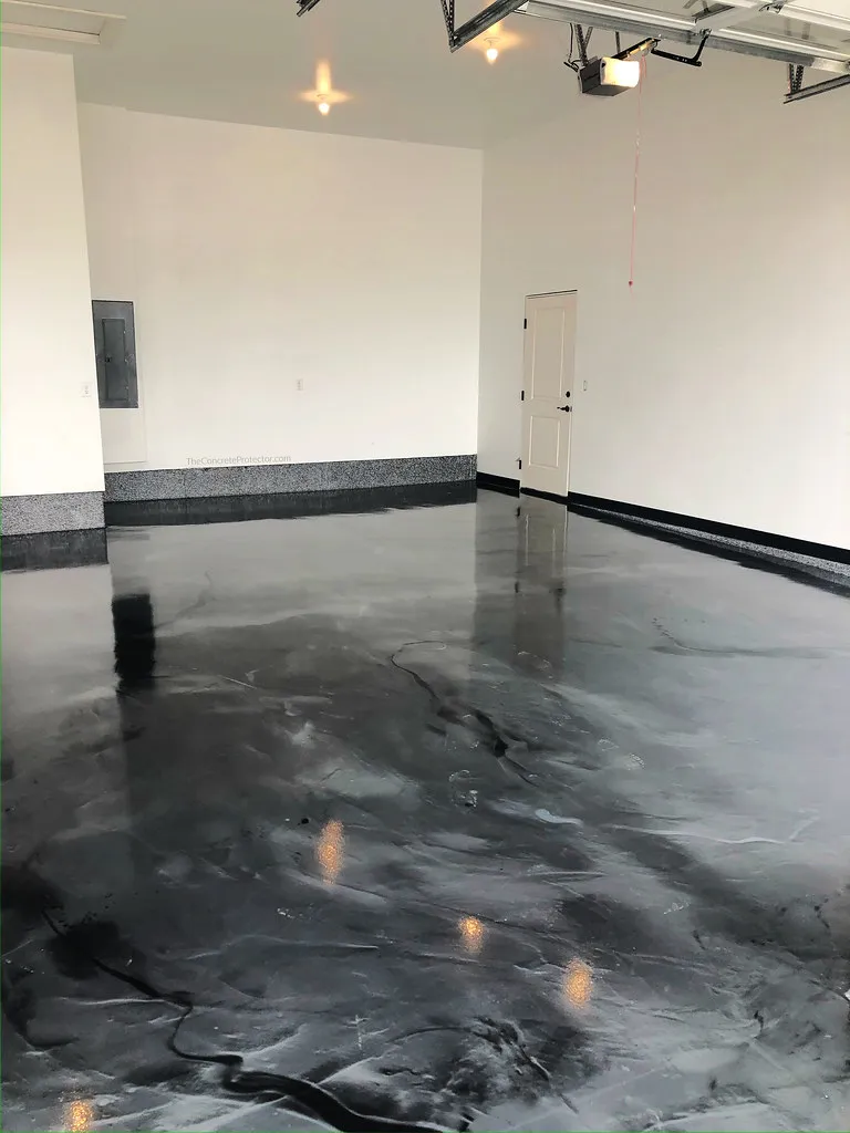 Metallic epoxy on a commercial space